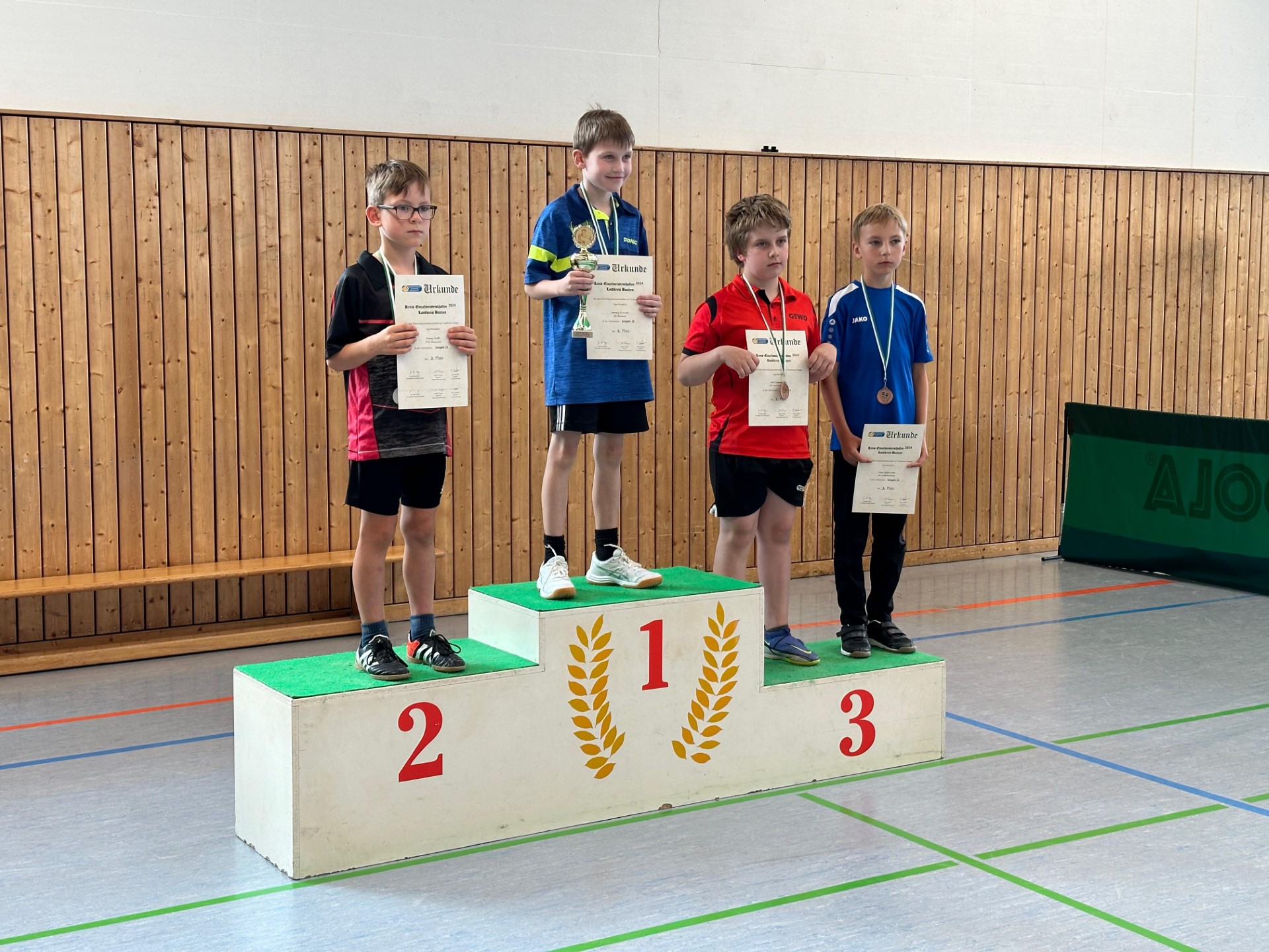 Siegerehrung der Jugend 11 - Jungen Einzel - Foto von Ines Mietzsch