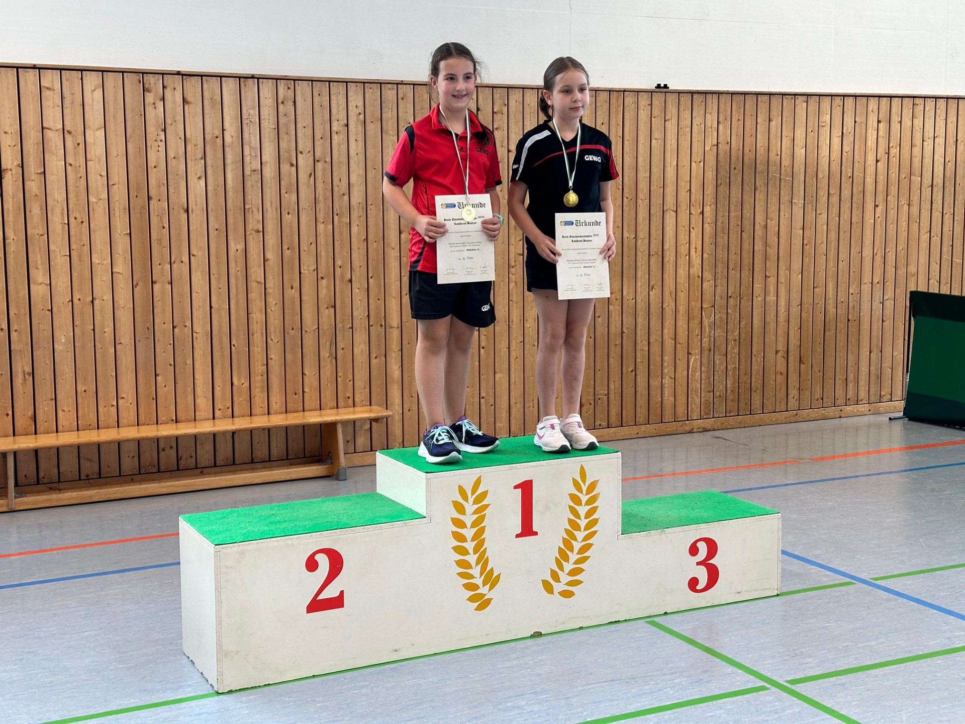 Siegerehrung der Jugend 11 - Mädchen Doppel - Foto von Ines Mietzsch