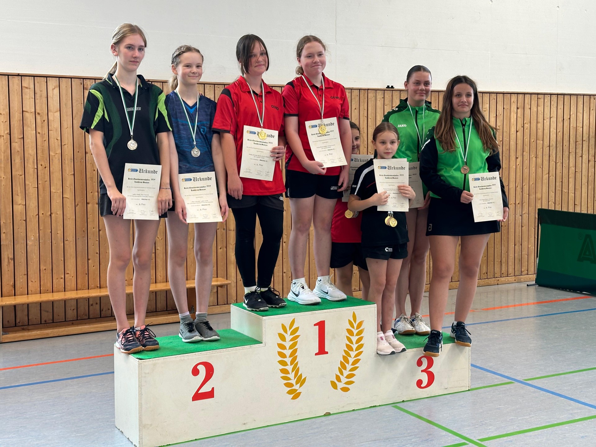 Siegerehrung der Jugend 15 - Mädchen Doppel - Foto von Ines Mietzsch