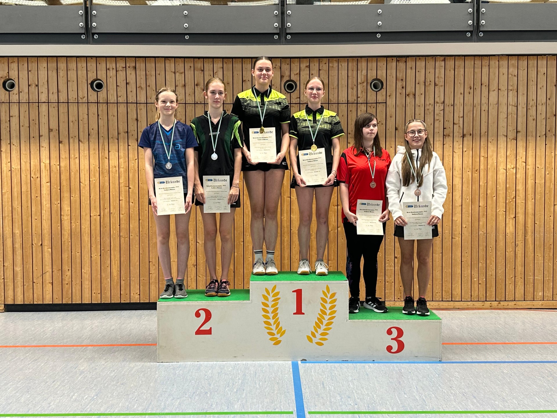 Siegerehrung der Jugend 19 - Mädchen Doppel - Foto von Ines Mietzsch