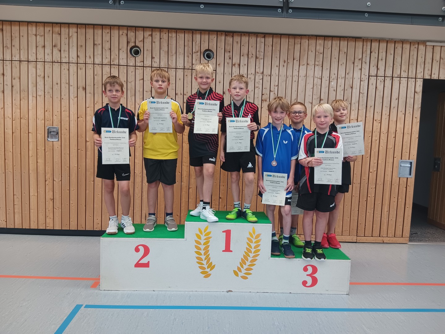 Kreiseinzelmeisterschaften 2026 - Siegerehrung der Jugend 11 - Jungen Doppel - Foto von Ines Mietzsch