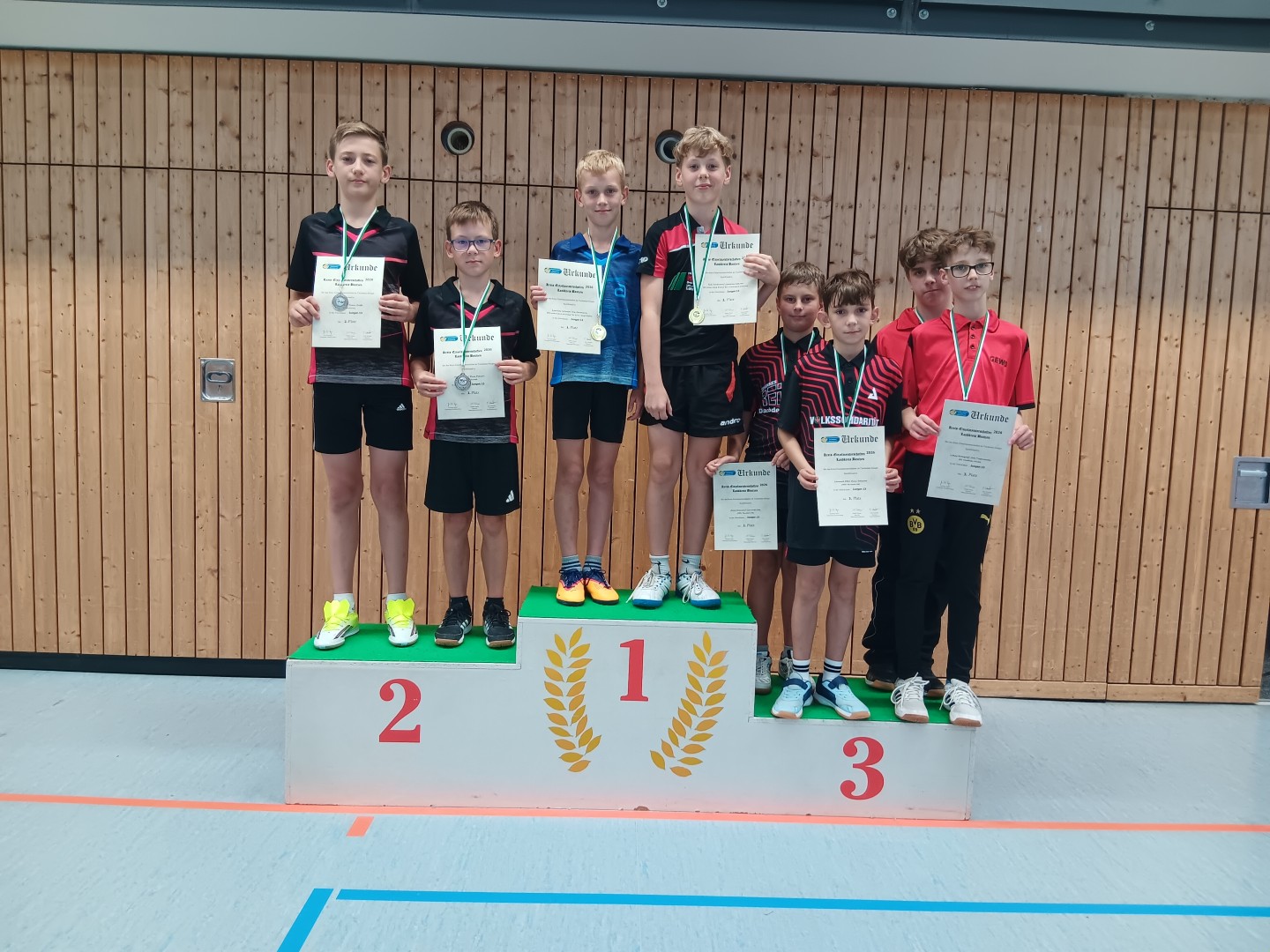 Kreiseinzelmeisterschaften 2026 - Siegerehrung der Jugend 13 - Jungen Doppel - Foto von Ines Mietzsch